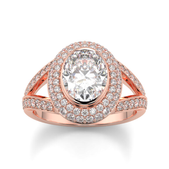 Dazzling Oval Halo Ring