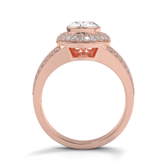 Dazzling Oval Halo Ring - Image 2