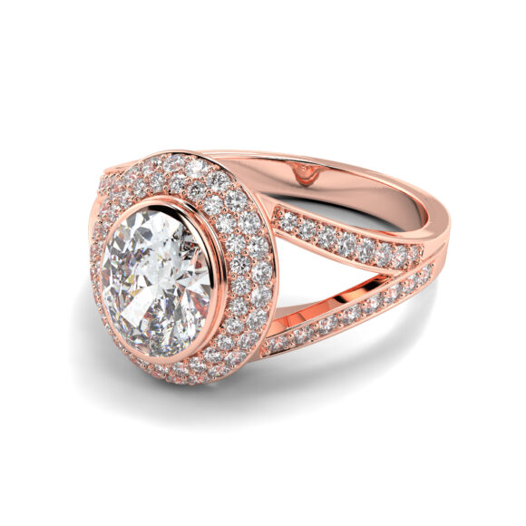Dazzling Oval Halo Ring - Image 4