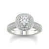 Sparkling Round Halo Ring