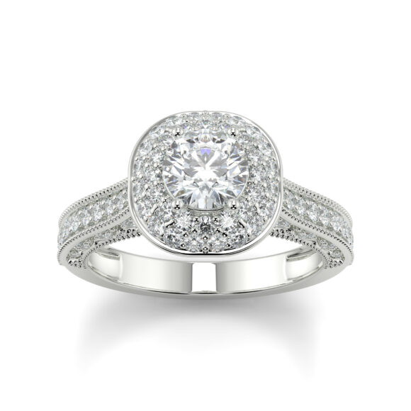Sparkling Round Halo Ring