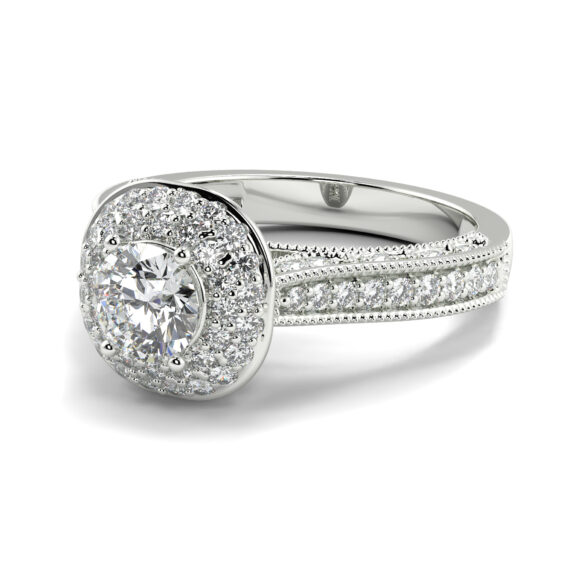 Sparkling Round Halo Ring - Image 4