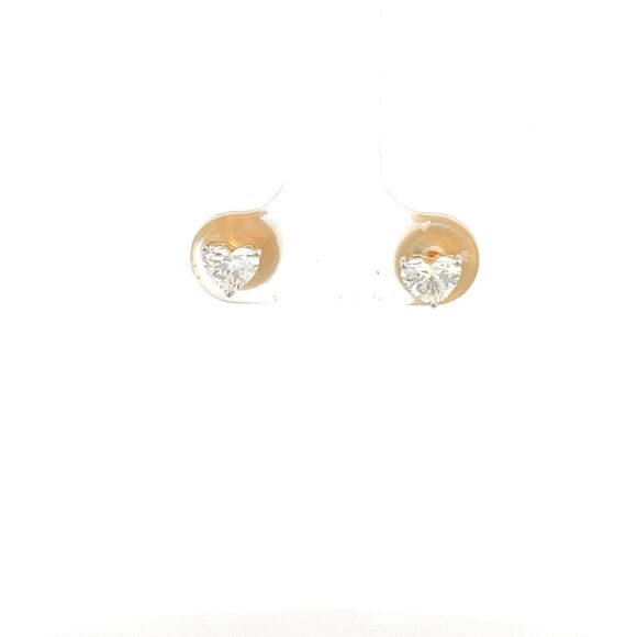 0.65 Carat Heart Shape Earrings - Image 4