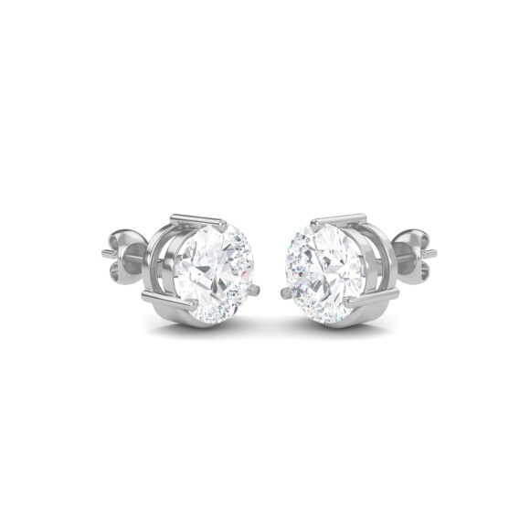 TrueSpark Round Diamond Earrings - Image 3