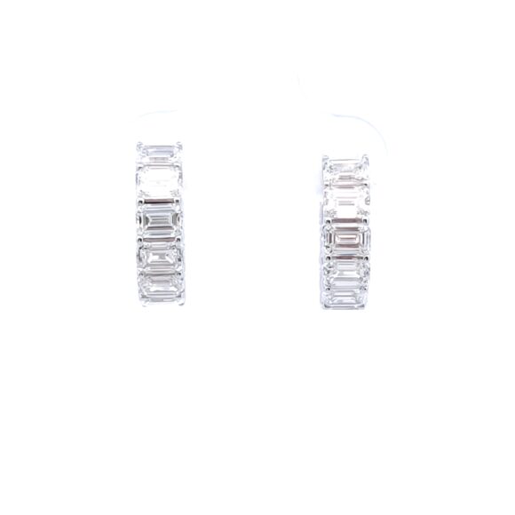 Emerald Hoop Earrings