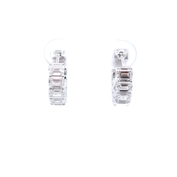 Emerald Hoop Earrings - Image 3