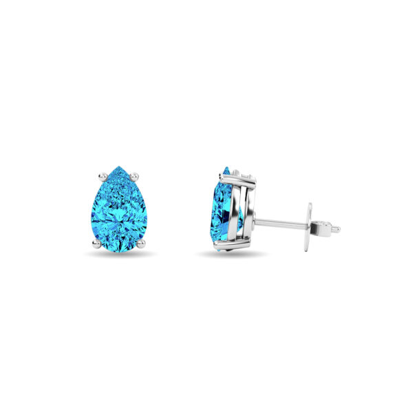 Blue Dewdrop Earrings - Image 2