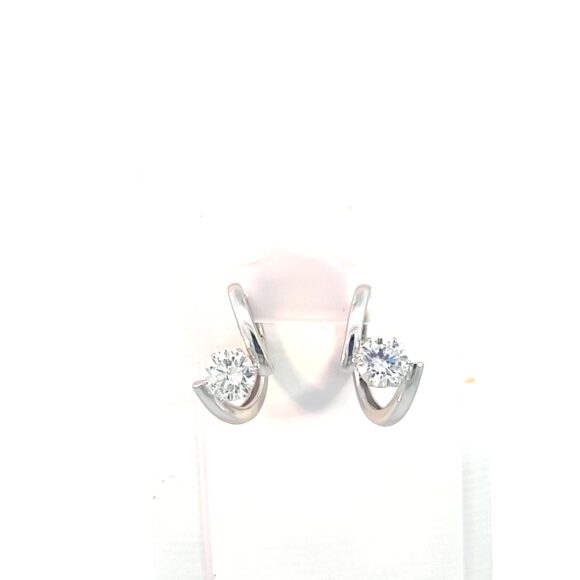 1 Carat Hoop Earrings - Image 2