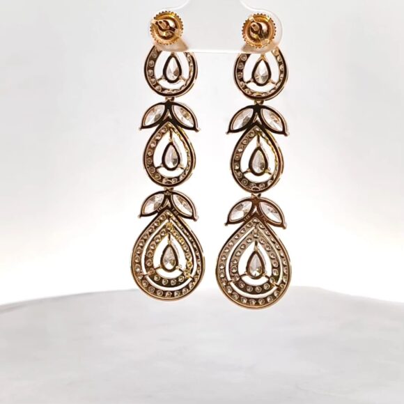 Royal Rainleaf Dangler Earrings - Image 3