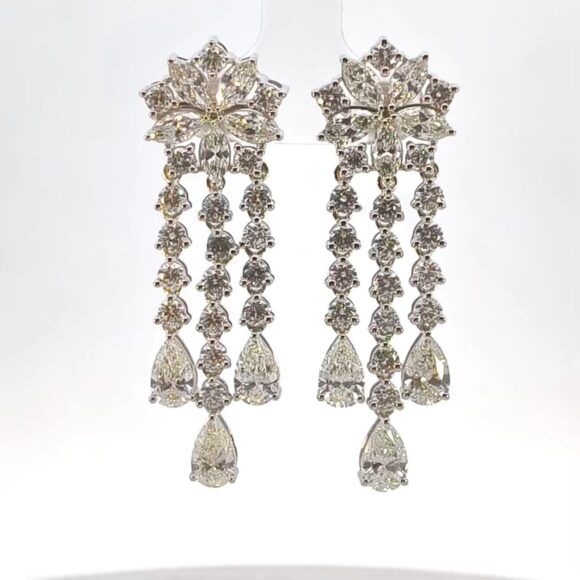 Floral Cascade Dangler Earrings