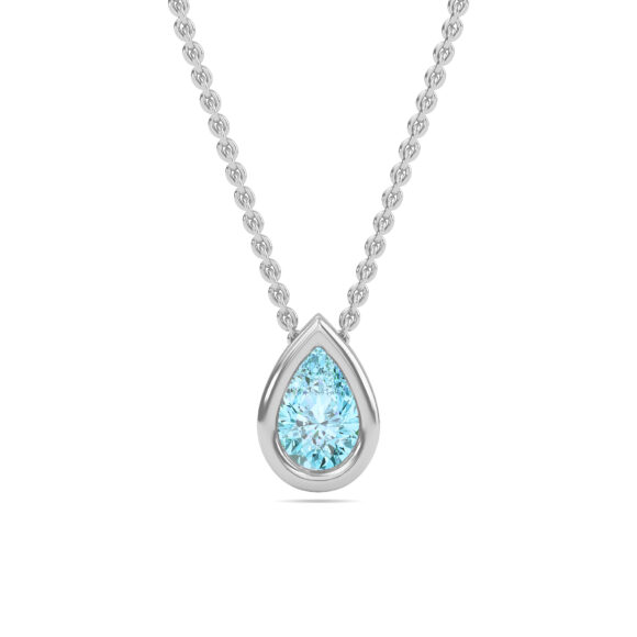 Blue Tear Drop Pendant