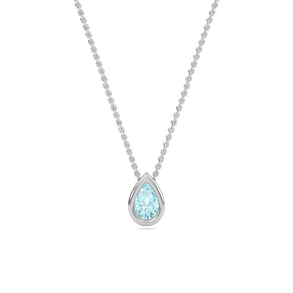 Blue Tear Drop Pendant - Image 2