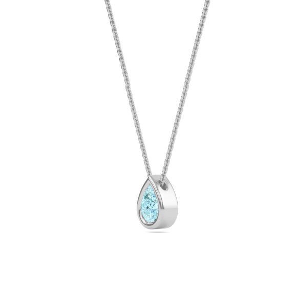 Blue Tear Drop Pendant - Image 3