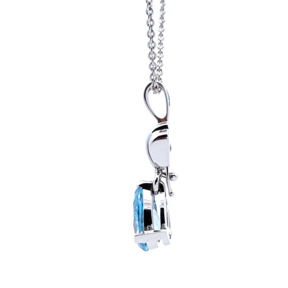 Mesmerizing Pear-Shaped Blue Pendant - Image 2