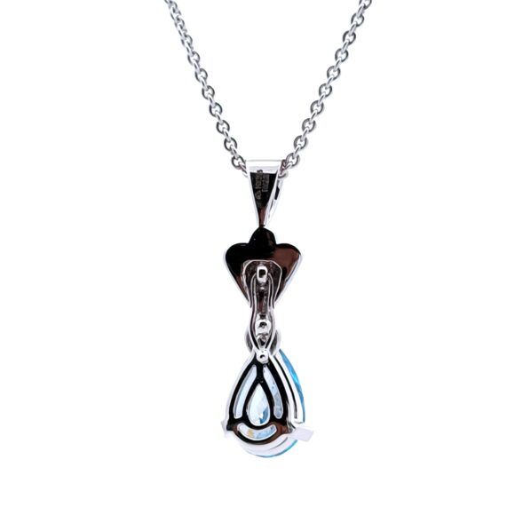 Mesmerizing Pear-Shaped Blue Pendant - Image 3