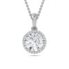 Radiant Solitaire White Gold Pendant
