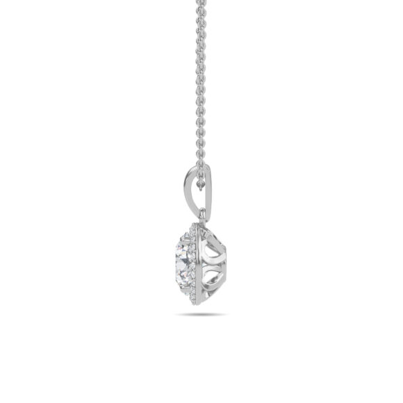 Radiant Solitaire White Gold Pendant - Image 4