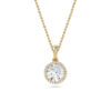 Radiant Solitaire Gold Pendant