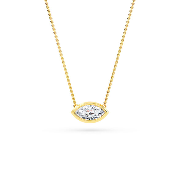 Stellar Marquise Gold Pendant