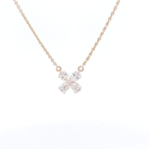 Four Petals Diamond Pendant