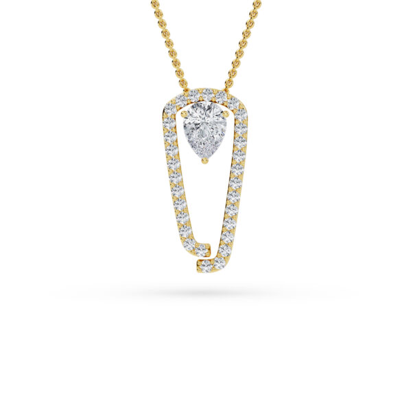 Sleek Spark Diamond Pendant - Image 2