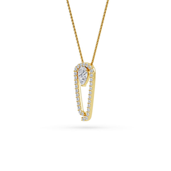 Sleek Spark Diamond Pendant - Image 3