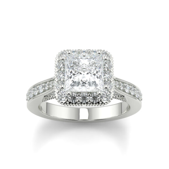 Regal Halo Princess Ring