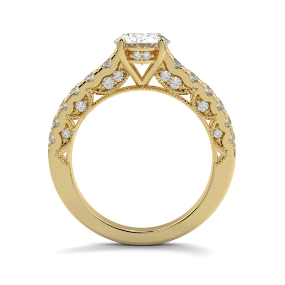 Oval Solitaire in diamond Ring - Image 2