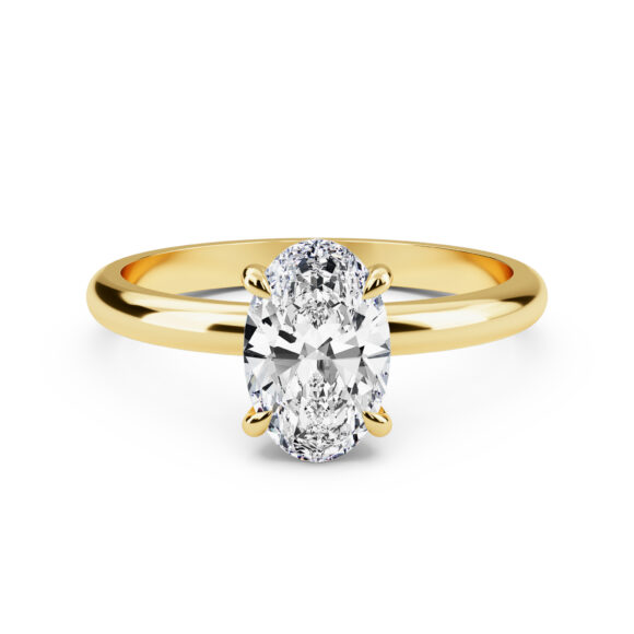 3 Carat Oval Solitaire Ring - Image 2