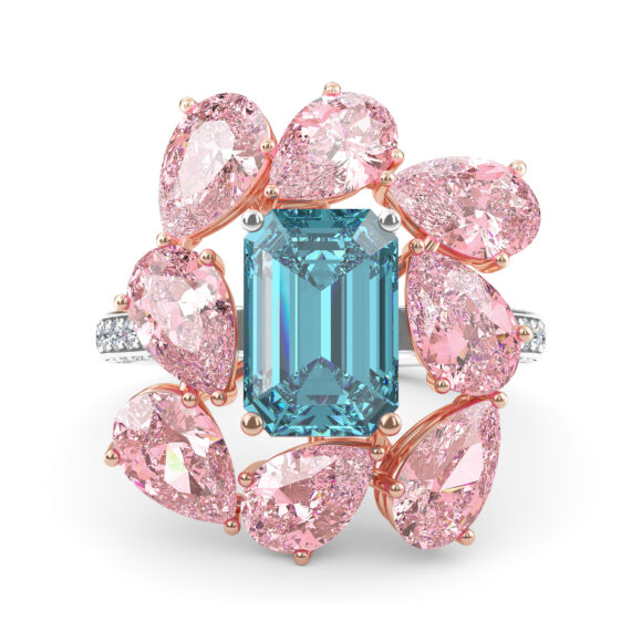 Blue Royale Emerald Ring