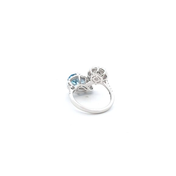 Solitaire and Pear Diamond Ring - Image 3