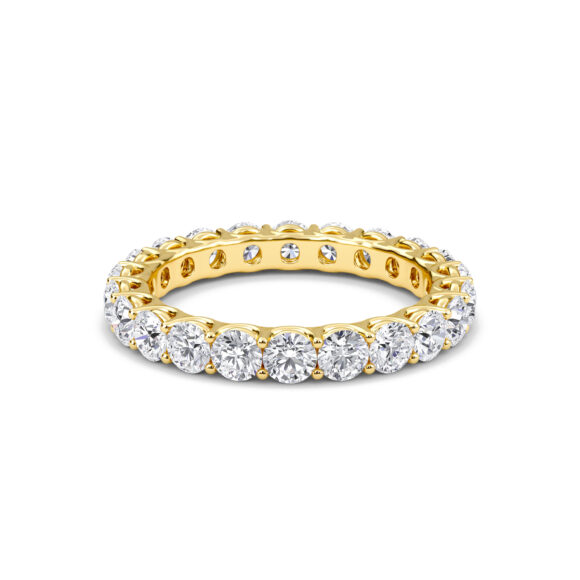 Diamond Band in Yelllow Gold - Image 2