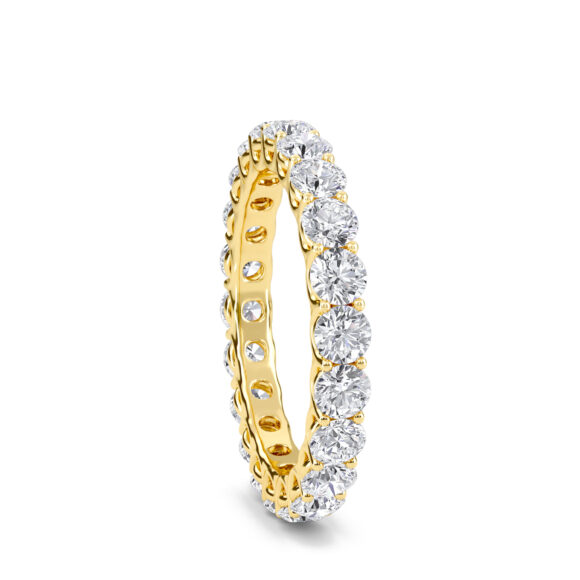 Diamond Band in Yelllow Gold - Image 4