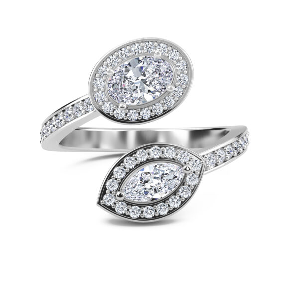 Oval and Marquise Solitaire Ring - Image 2