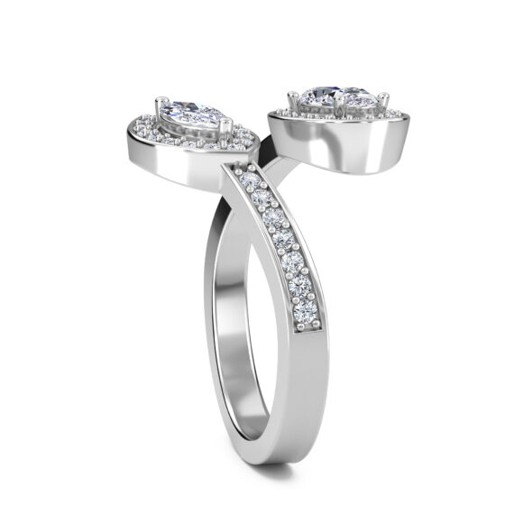 Oval and Marquise Solitaire Ring - Image 4