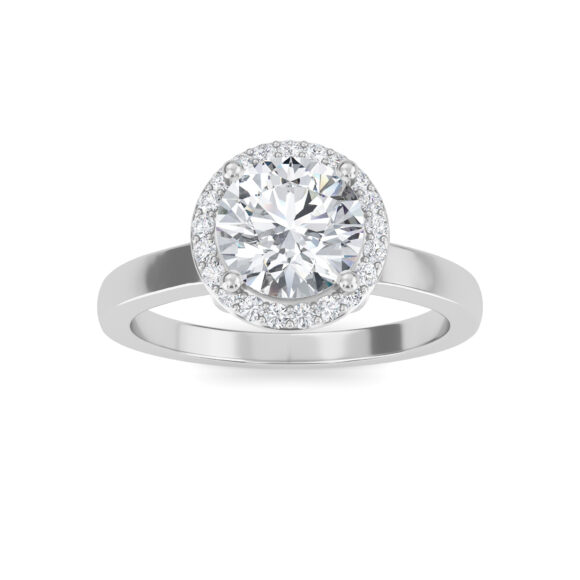 Classic Halo Solitaire Ring