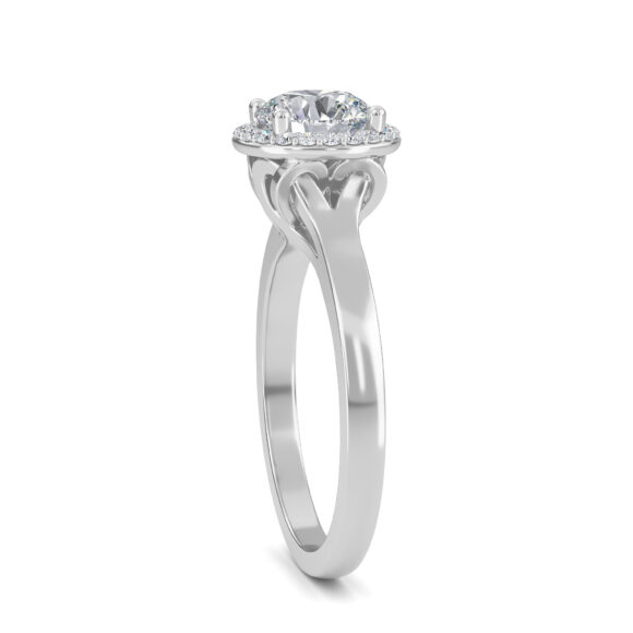 Classic Halo Solitaire Ring - Image 3