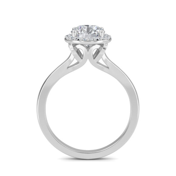 Classic Halo Solitaire Ring - Image 4