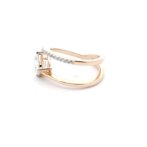Sparkling Spiral Solitaire Ring - Image 2