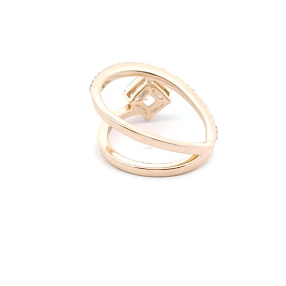 Sparkling Spiral Solitaire Ring - Image 3