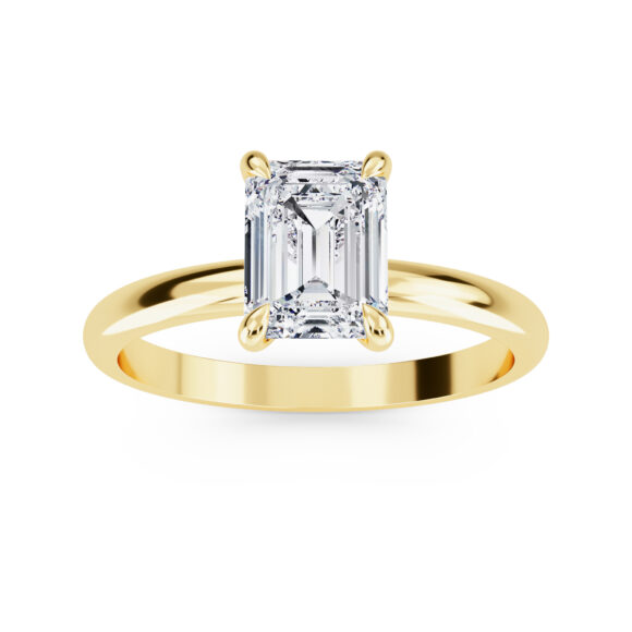 Golden Emerald Glow Ring
