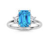 Blue Emerald in White Gold Ring