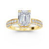 Emerald in Diamond Band