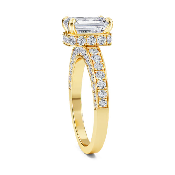Emerald in Diamond Band - Image 4